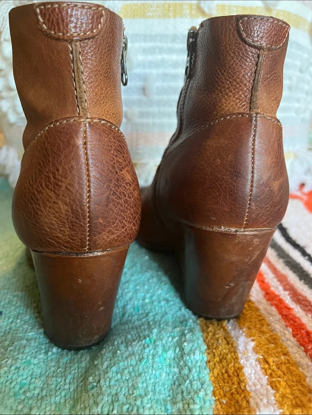 Kork-Ease Michelle wedge ankle boots Cruz brown 9